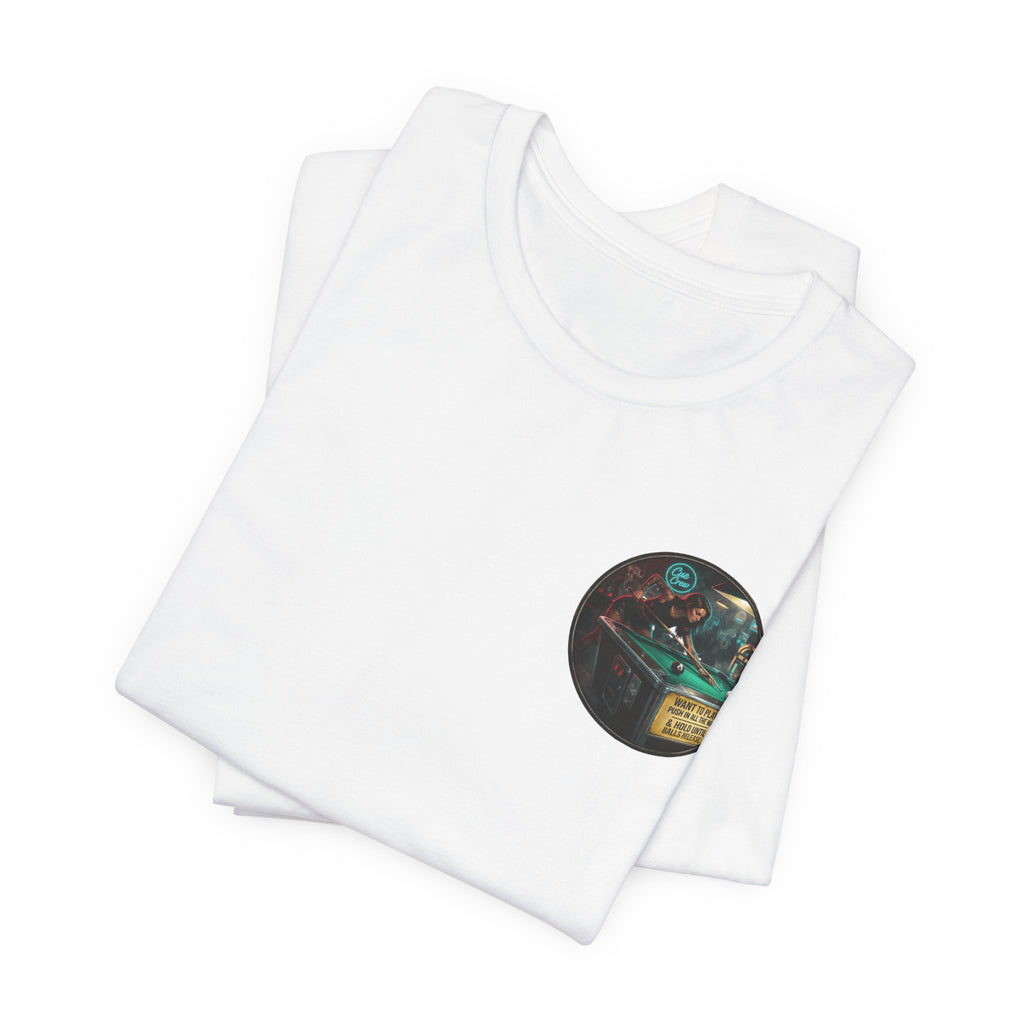Push In All The Way Pool Player T-Shirt | Retro Arcade Billiards Graphic Tee | Cue Crew Supply