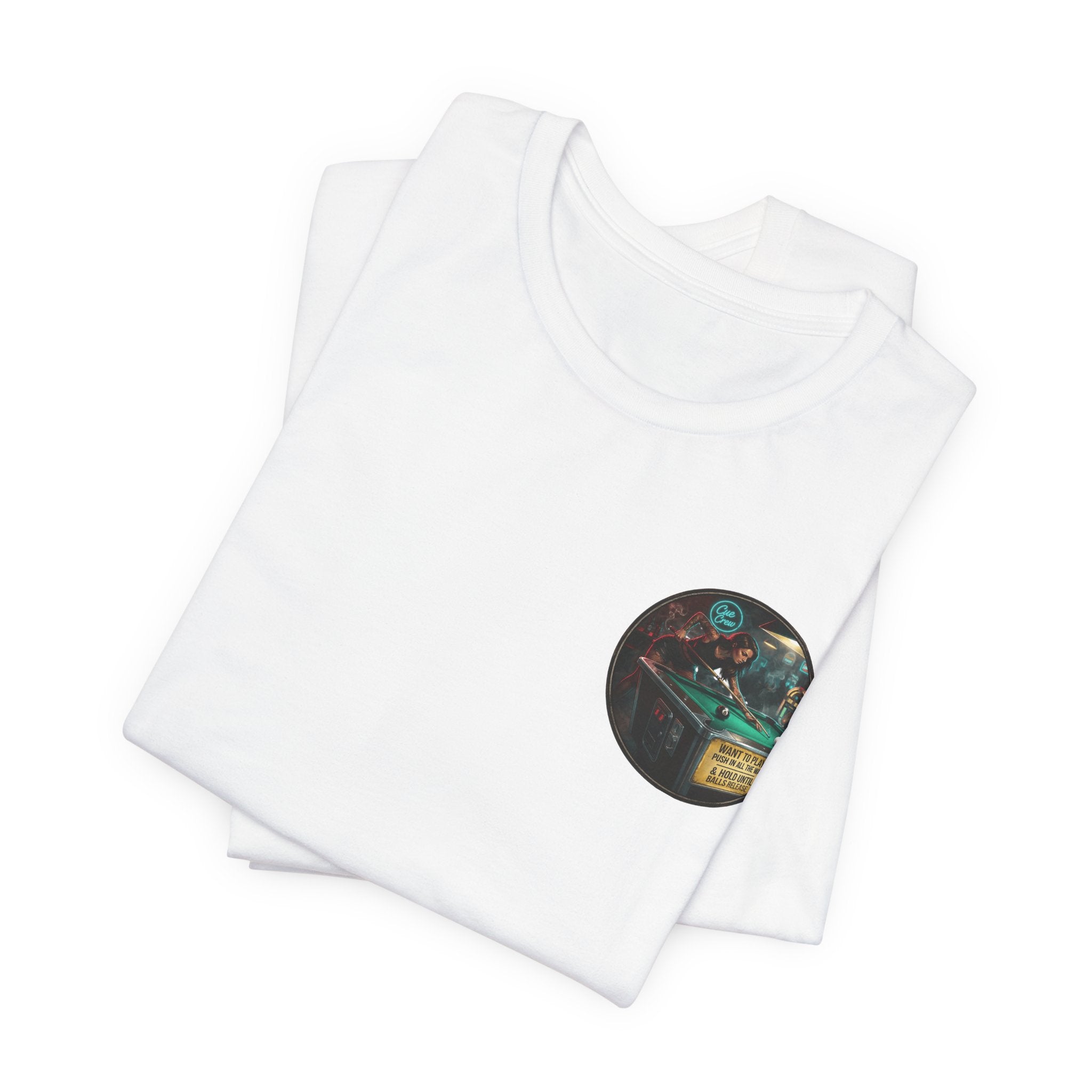 Push In All The Way Pool Player T-Shirt | Retro Arcade Billiards Graphic Tee | Cue Crew Supply