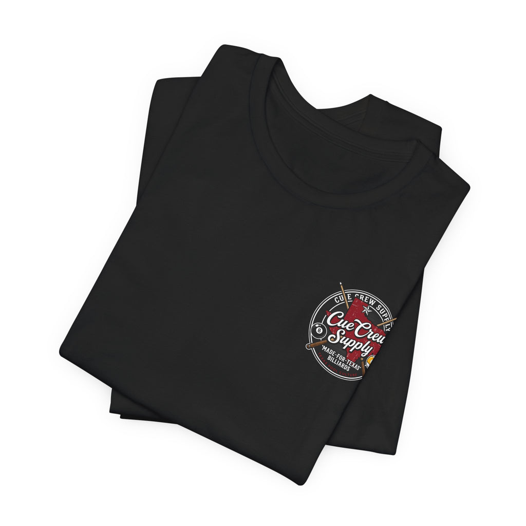 Cue Crew Supply Texas Pool Culture Billiards T-Shirt | Made for Texas Pool Players Graphic Tee