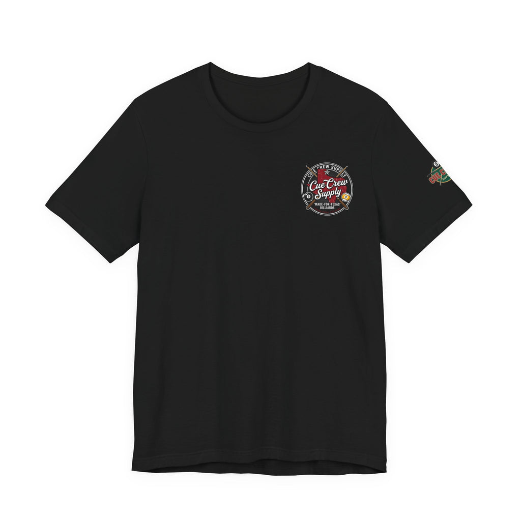 Cue Crew Supply Texas Pool Culture Billiards T-Shirt | Made for Texas Pool Players Graphic Tee