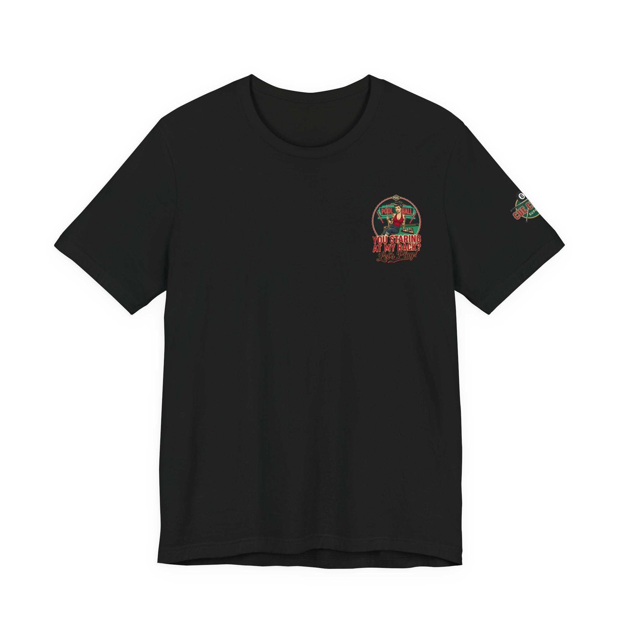 You Staring at My Rack? Let's Play! Retro Pin-Up Pool Hall Billiards Graphic T-Shirt