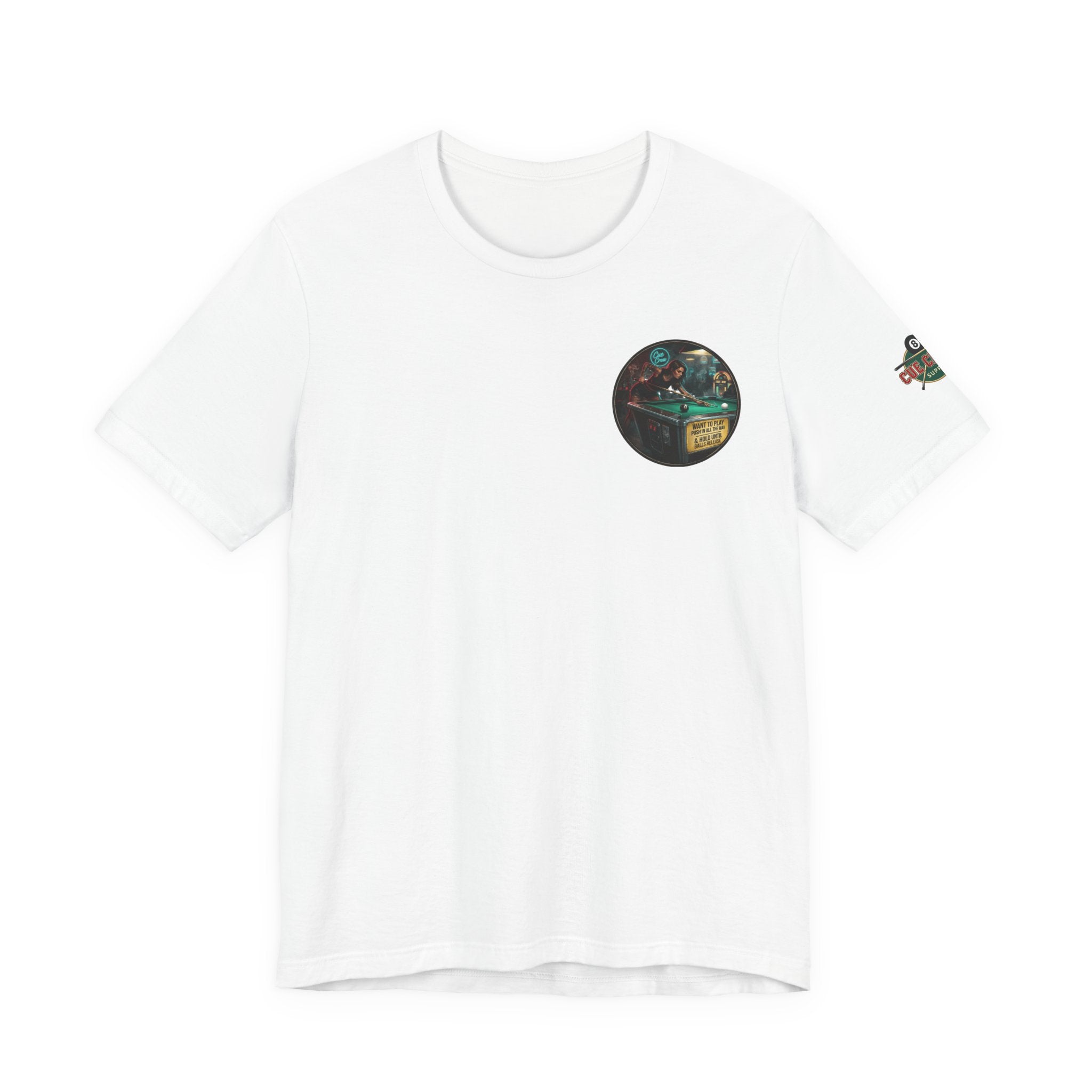 Push In All The Way Pool Player T-Shirt | Retro Arcade Billiards Graphic Tee | Cue Crew Supply