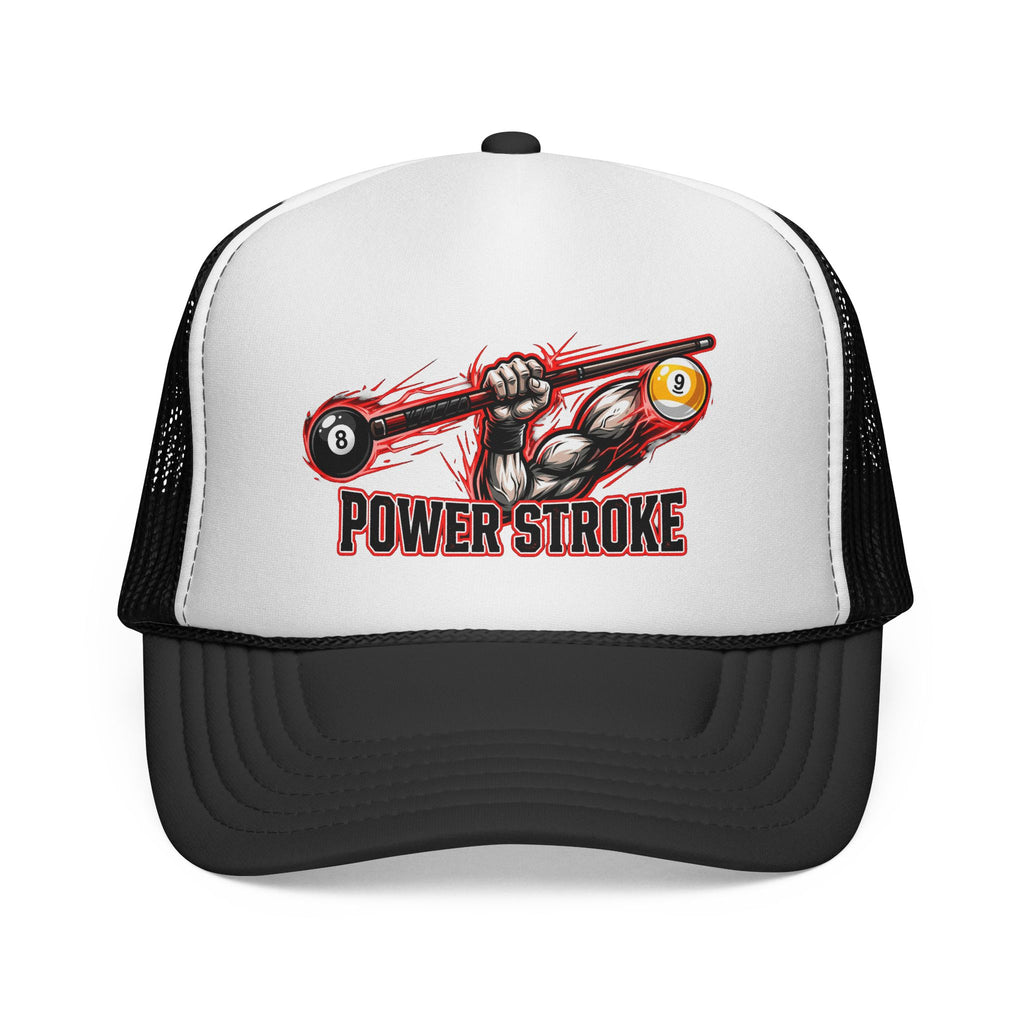 Power Stroke Billiards Trucker Hat – OTTO 39-165 Foam Snapback | 8 Ball & 9 Ball Pool Player Cap