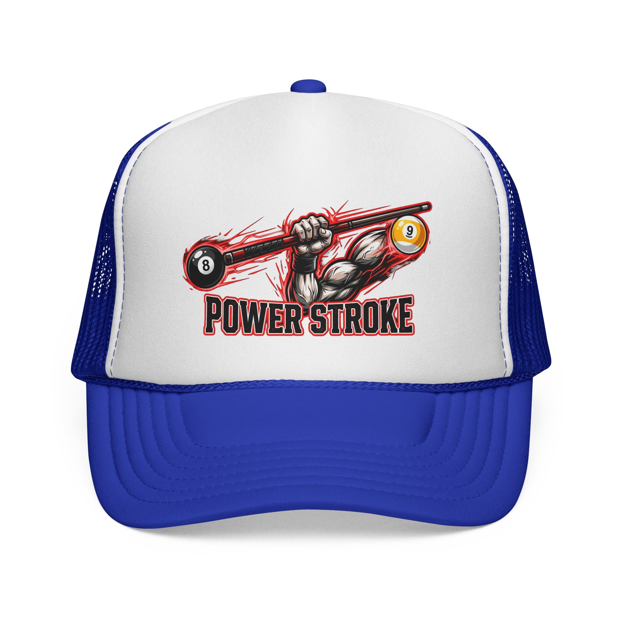 Power Stroke Billiards Trucker Hat – OTTO 39-165 Foam Snapback | 8 Ball & 9 Ball Pool Player Cap