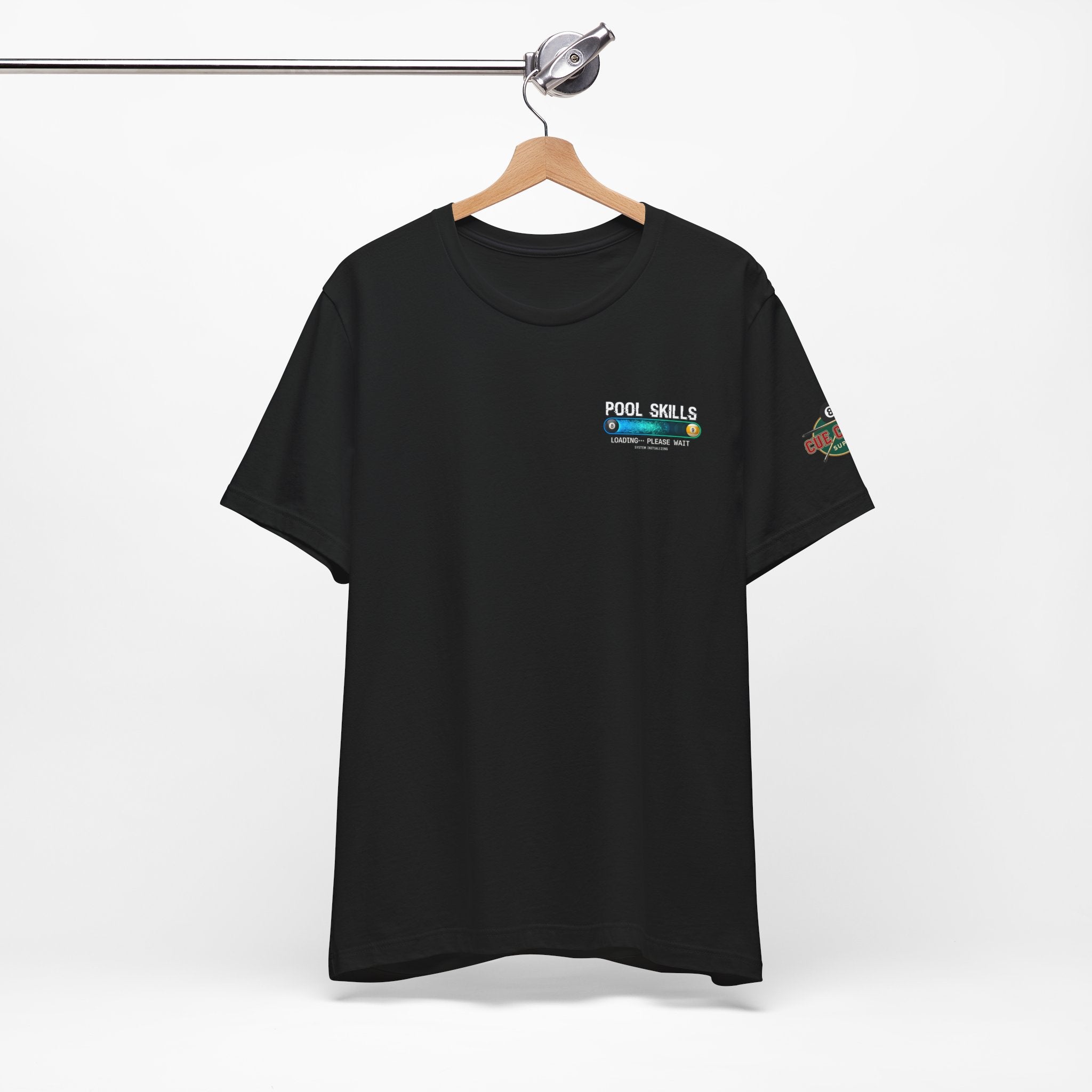 Pool Skills Loading... Please Wait Billiards T-Shirt | Funny Gamer-Inspired Pool Player Tee | Cue Crew Supply