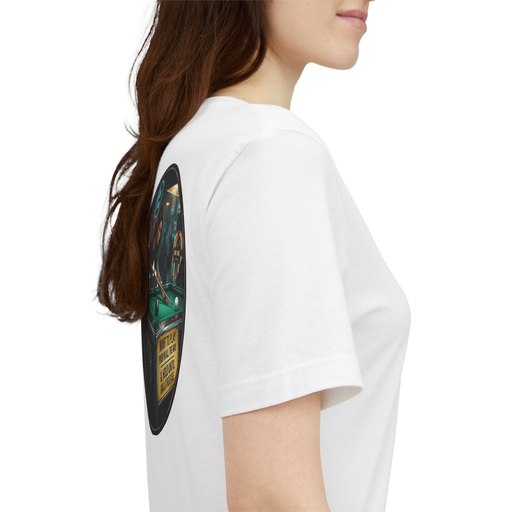 Push In All The Way Pool Player T-Shirt | Retro Arcade Billiards Graphic Tee | Cue Crew Supply