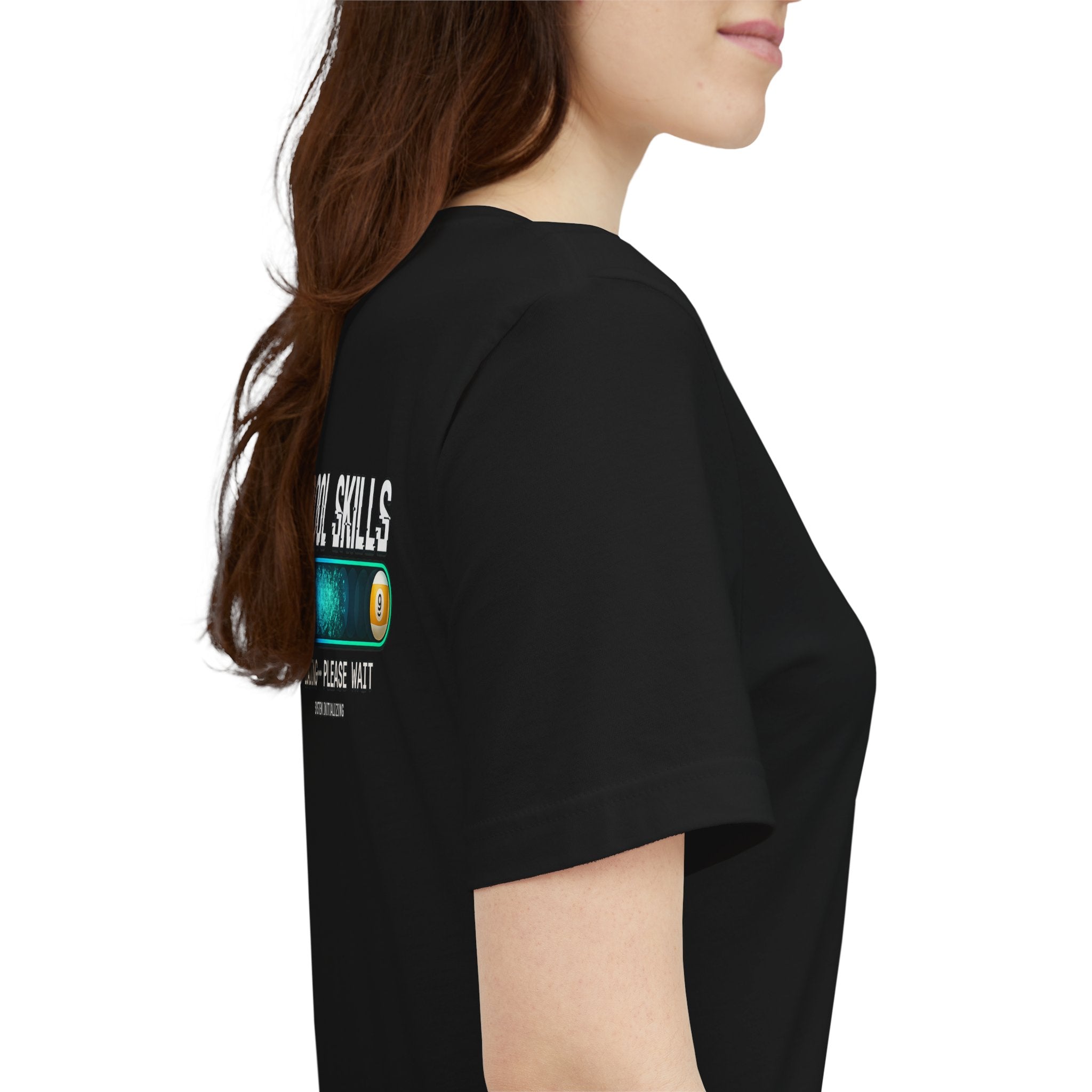 Pool Skills Loading... Please Wait Billiards T-Shirt | Funny Gamer-Inspired Pool Player Tee | Cue Crew Supply