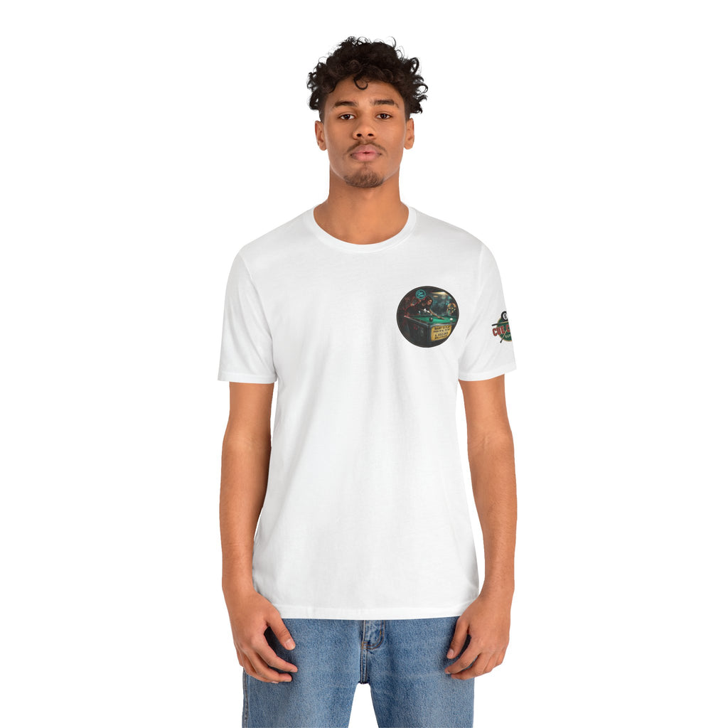 Push In All The Way Pool Player T-Shirt | Retro Arcade Billiards Graphic Tee | Cue Crew Supply