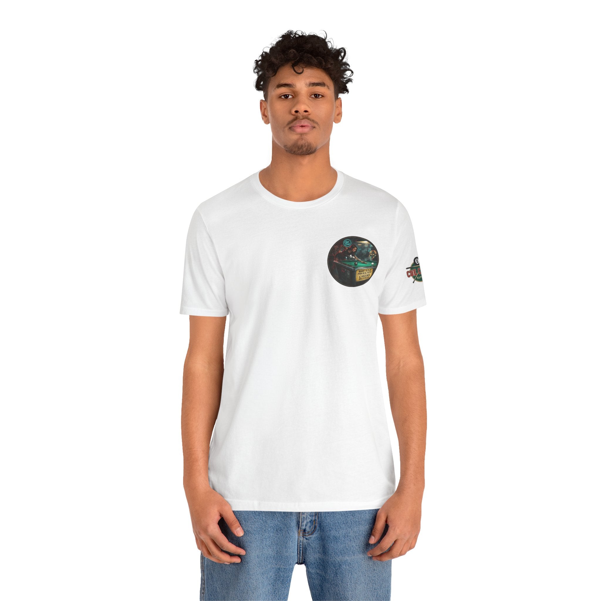 Push In All The Way Pool Player T-Shirt | Retro Arcade Billiards Graphic Tee | Cue Crew Supply