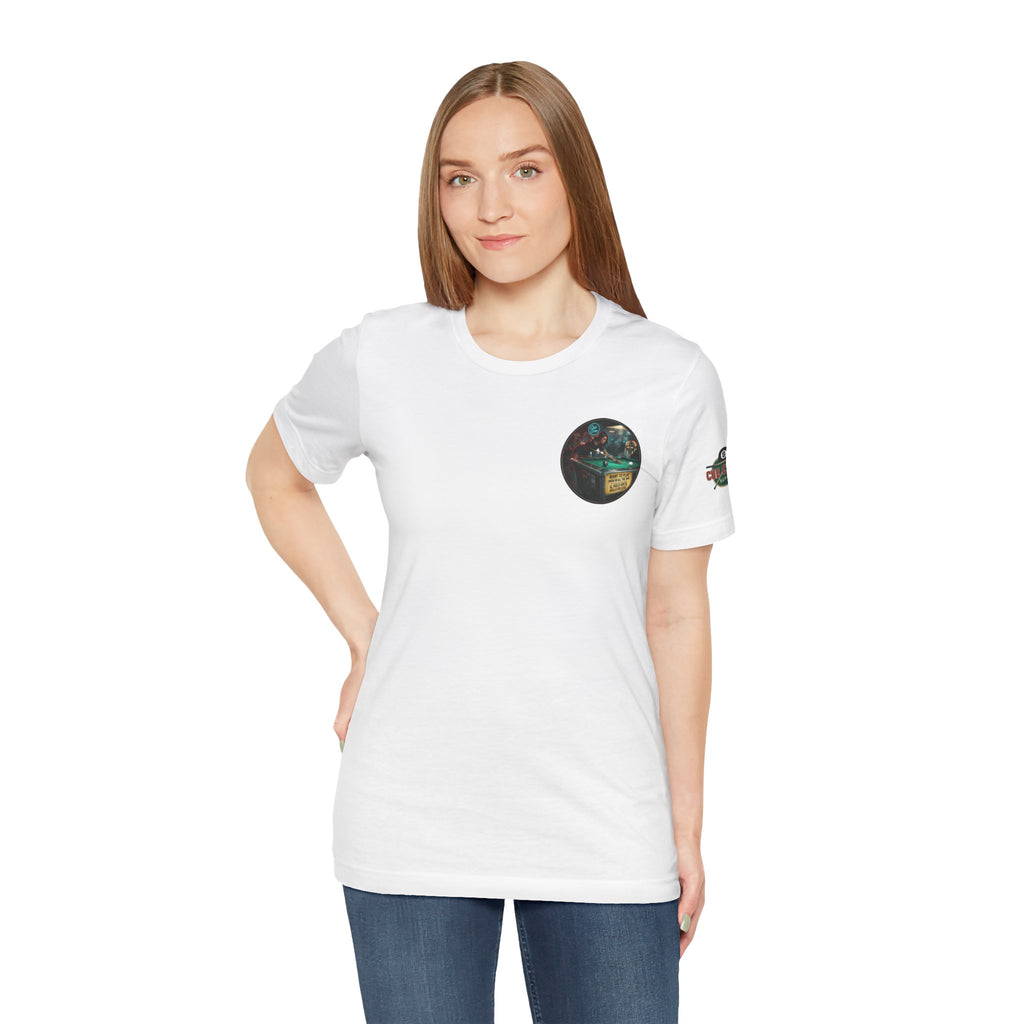 Push In All The Way Pool Player T-Shirt | Retro Arcade Billiards Graphic Tee | Cue Crew Supply