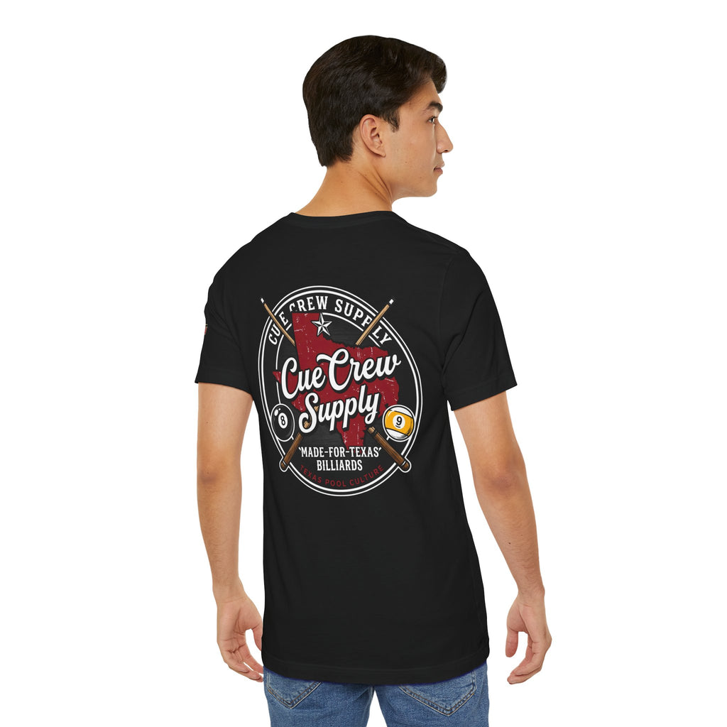 Cue Crew Supply Texas Pool Culture Billiards T-Shirt | Made for Texas Pool Players Graphic Tee