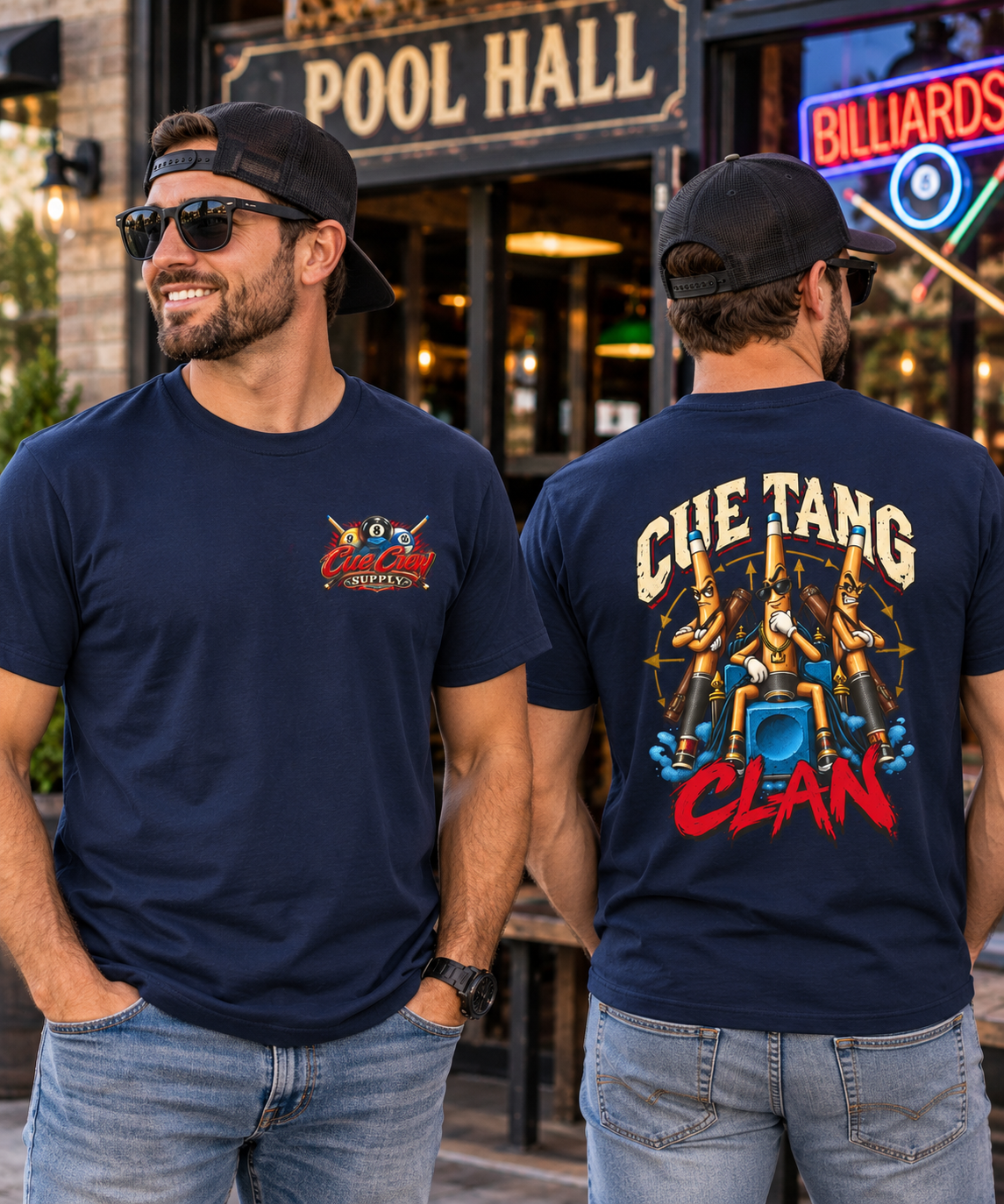 Cue Tang Clan Funny Pool & Billiards Graphic T-Shirt | Classic Series | CCS-CST-025