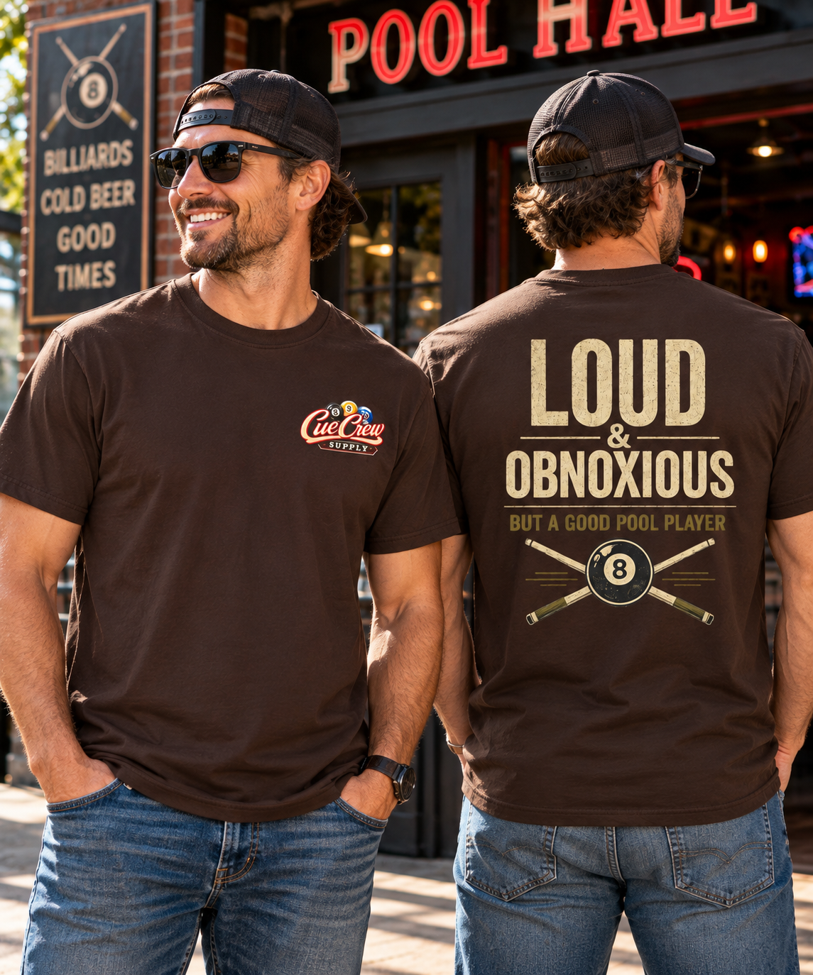 Loud & Obnoxious But A Good Pool Player Billiards T-Shirt | Classic Series | CCS-CST-007