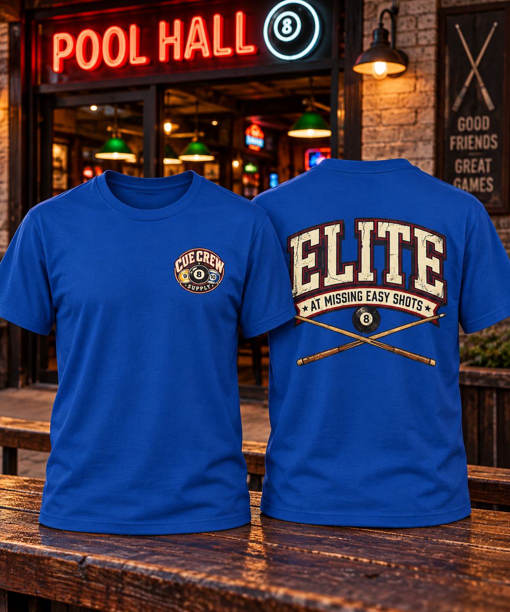 Elite At Missing Easy Shots Pool Player T-Shirt | Classic Series