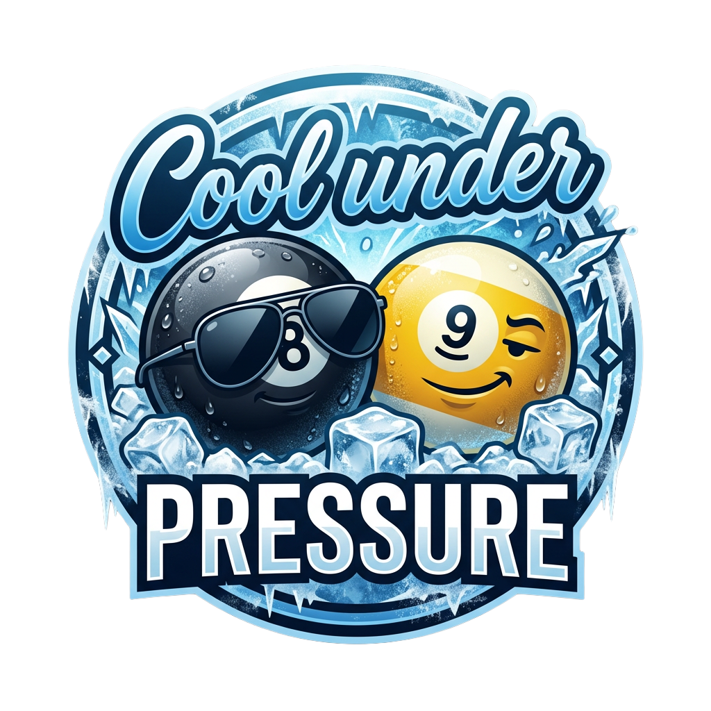 Cool Under Pressure Pool T-Shirt | Funny Billiards Graphic Tee | Cue Crew Supply