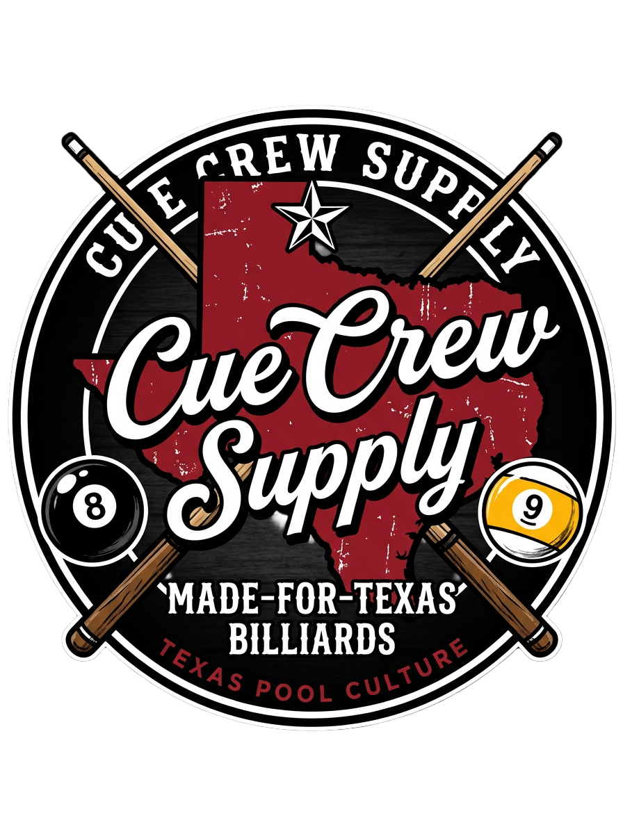 Cue Crew Supply Texas Pool Culture Billiards T-Shirt | Made for Texas Pool Players Graphic Tee